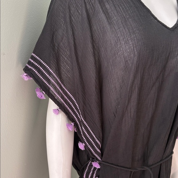 Seafolly Swim Coverup black and purple one size fits all - Picture 4 of 8